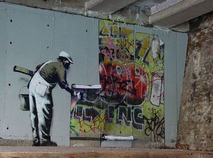 Banksy munkái (Banksy) (106 fénykép szöveg)