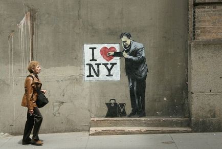 Banksy munkái (Banksy) (106 fénykép szöveg)