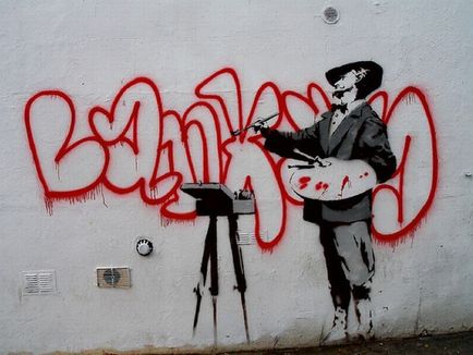 Banksy munkái (Banksy) (106 fénykép szöveg)