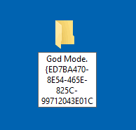 Fereastra modului God 10