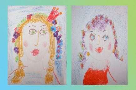 Rajzolj egy portré tavasz piros gyerekekkel óvodáskortól