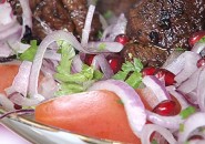 Shish kebab în cazan din tulpina khankissiev