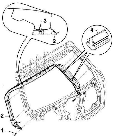 Scoaterea și instalarea ornamentelor pentru hayonul (caroserie) audi a4