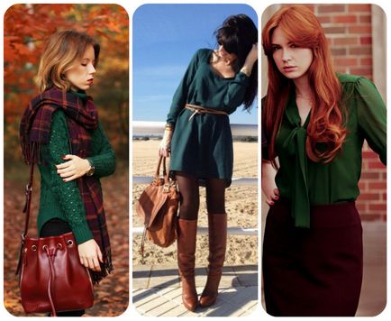 Combinația dintre verde în haine este cea mai bună opțiune!