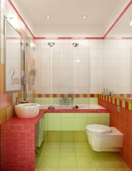 Modern design fürdőszoba, belső művészeti