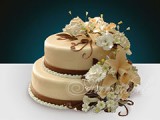 Весільний торт ніжні лілії № 240 з доставкою по Москві від кондитерського підприємства «Алтуф'єво»