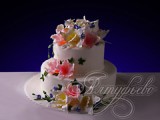 Весільний торт ніжні лілії № 240 з доставкою по Москві від кондитерського підприємства «Алтуф'єво»