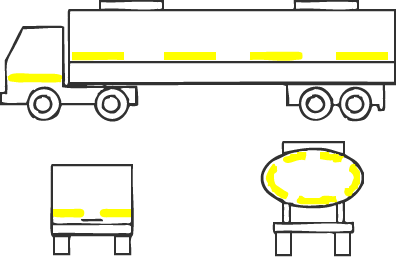 Scheme de lipire, bandă reflectorizantă pentru marcarea conturului autoturismelor