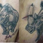 Tatuaj rinocer sensul, schițe, fotografii de tatuaje reale