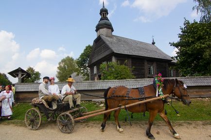 Традиційне весілля з чаркою, спелёнатим поліном і розламаною лавкою!