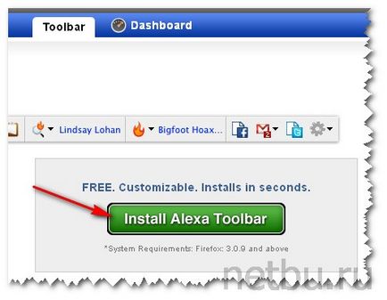 Telepítse Alexa Toolbar (eszköztár Alexa) a böngésző egy pillanatra, a blog Dmitrij Bajdukov