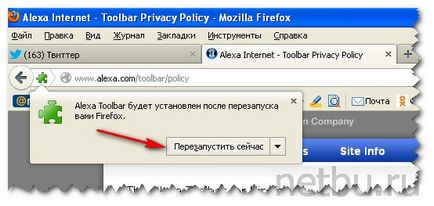 Telepítse Alexa Toolbar (eszköztár Alexa) a böngésző egy pillanatra, a blog Dmitrij Bajdukov