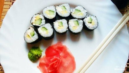 Sushi și rulouri vegetarieni - rețetă pas cu pas cu fotografie