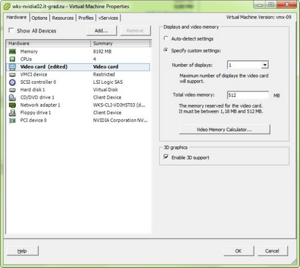 Virtualizarea - accelerare 3D a sistemului vdi în practică (grilă nvidia)