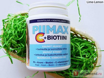 Vitamine pentru păr, piele și unghii piimax c biotini 300 cu biotină și siliciu - 