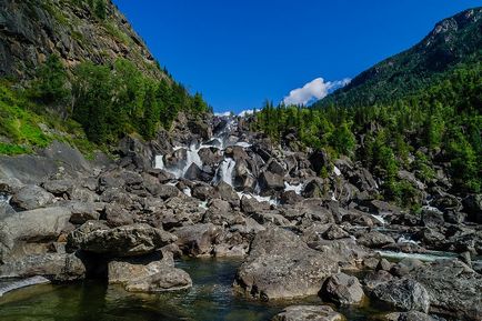 Cascade din corpus și tutorial pe fotografia Altai, descriere