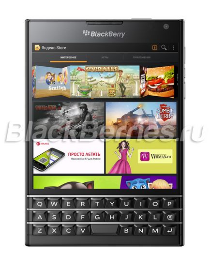 Яндекс store для blackberry passport, blackberry passport