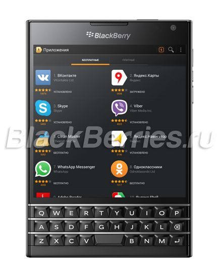 Яндекс store для blackberry passport, blackberry passport