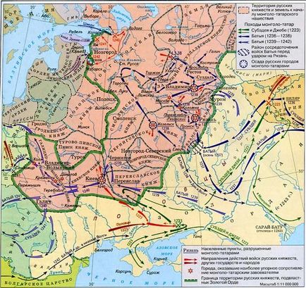A honfoglalás orosz földek mongolok
