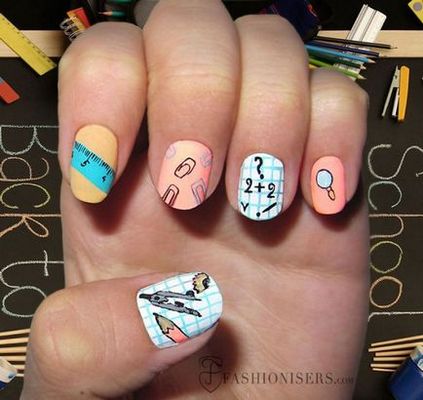 23 Фото шкільний дизайн нігтів манікюр на 1 вересня