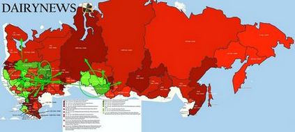 Analiza situației de pe piața produselor lactate din Rusia, asociația producătorilor și consumatorilor de grăsimi și ulei