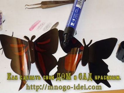 Pillangók műanyag palackok - mesterkurzusok és sablonok