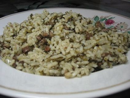 Bakhsh - pilaf verde (pilaf al evreilor Bukharieni)