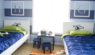 Дитяча кімната для двох хлопчиків, її зонування та вибір кольорів