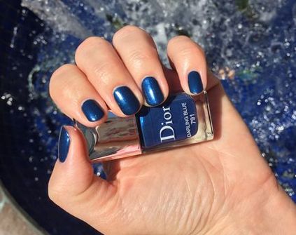 Dior darling blue 791 nail polish - blondyсandy wellness