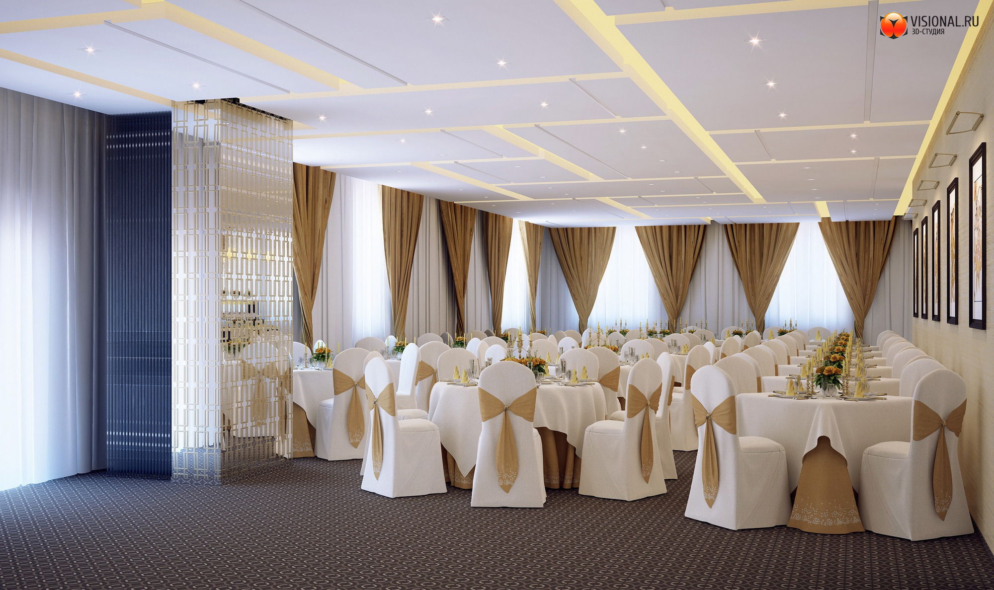 Дизайн весільного залу - оформлення весільного залу недорого