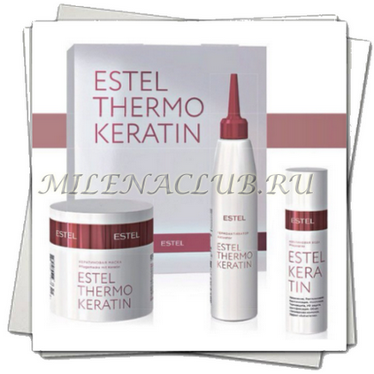 Estel keratin набір для процедури кератинового відновлення termokeratin (3 предмета) купити по