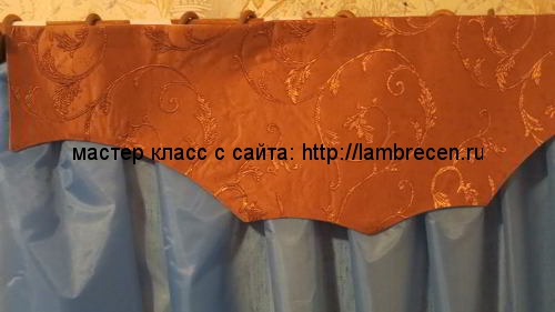 Clame pe cornișă rotundă cu mânere proprii, perdele, lambrequins, textile de casă cu mâinile lor