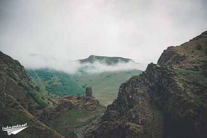 A Mount Kazbek és Gergeti Trinity Church Grúziában