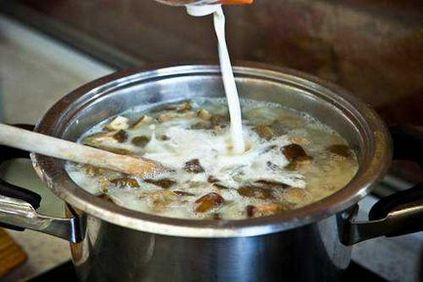 Gombaleves tejszínnel - recept a modern otthoni konyha fotók