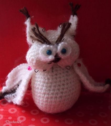 Jucărie crocantă albă owl - târg de maeștri - manual, manual