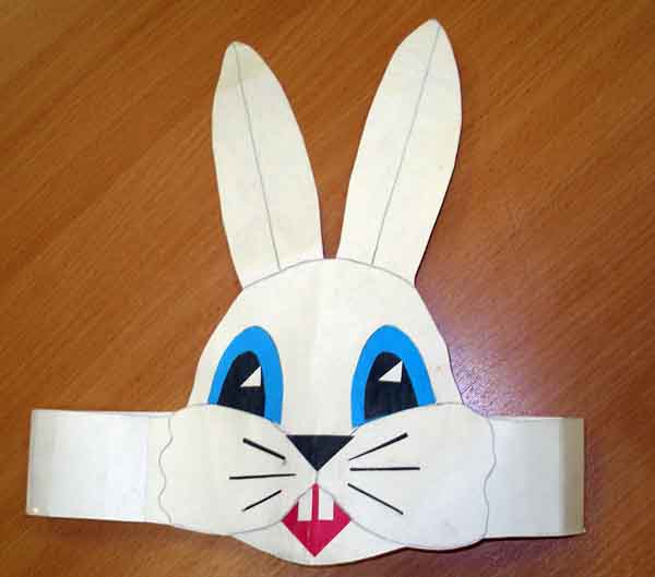 Як з паперу зробити маску зайця з
