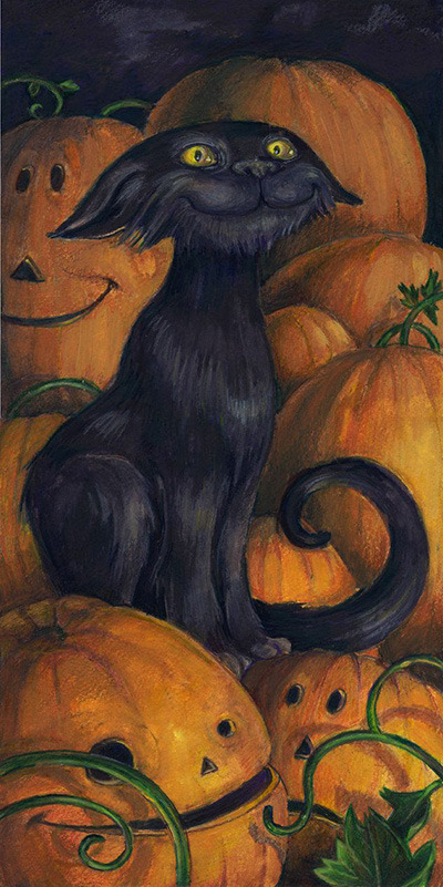 Cum, de la ce poți face o pisică neagră și o fantomă de Halloween