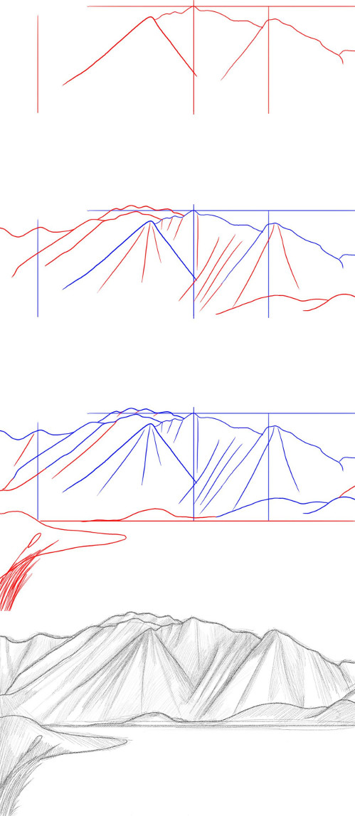 Як намалювати гори