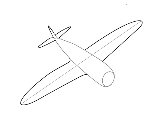 Cum să desenezi un avion în trepte cu un creion pentru începători, ls