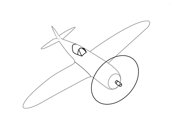 Cum să desenezi un avion în trepte cu un creion pentru începători, ls