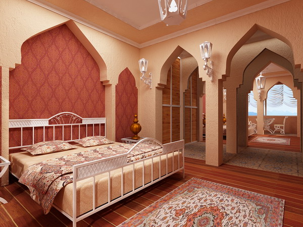 Cum de a face un dormitor în stil oriental, studio spațiu fericit