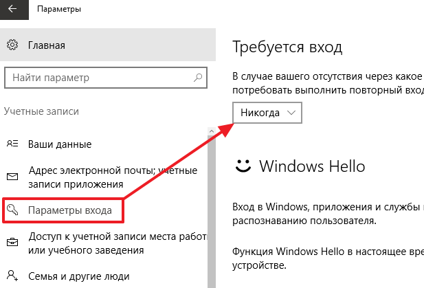 Як відключити пароль при вході в windows 10