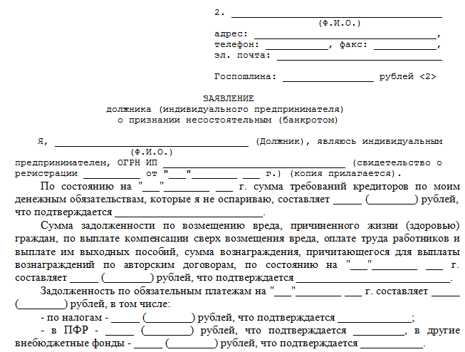 Care este procedura pentru falimentul IP (antreprenor individual)