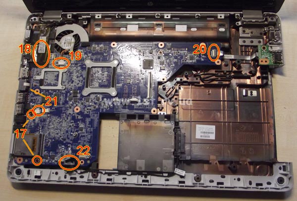 Как да разглобявате лаптоп HP G62 и Compaq Presario cq62 видео, приятелю