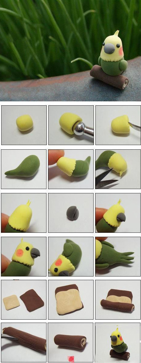 Як зробити папугу з мастики
