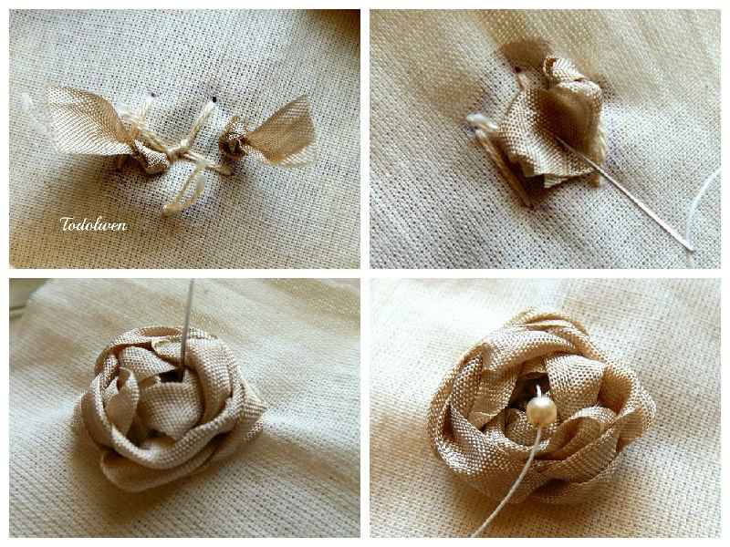 Как да си направим една роза панделки за украса на собствената си ръце стъпка майсторски клас със снимки - интересен