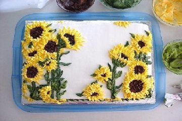 Cum să-ți faci propriile mâini o floarea-soarelui pentru un tort, o capsulă dintr-o cremă, o aysinga