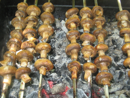 Hogyan pácolt gomba grill