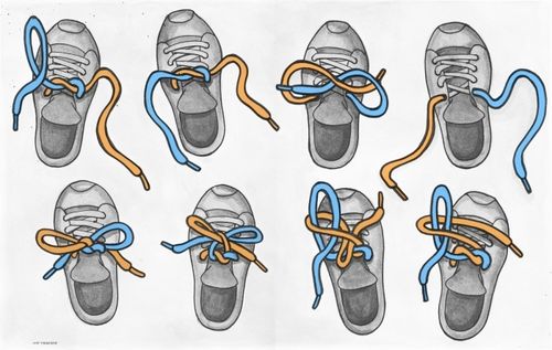 Як зав'язувати кросівки з двома шнурками, з великим мовою - фото варіантів