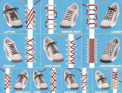 Як зав'язувати кросівки з двома шнурками, з великим мовою - фото варіантів